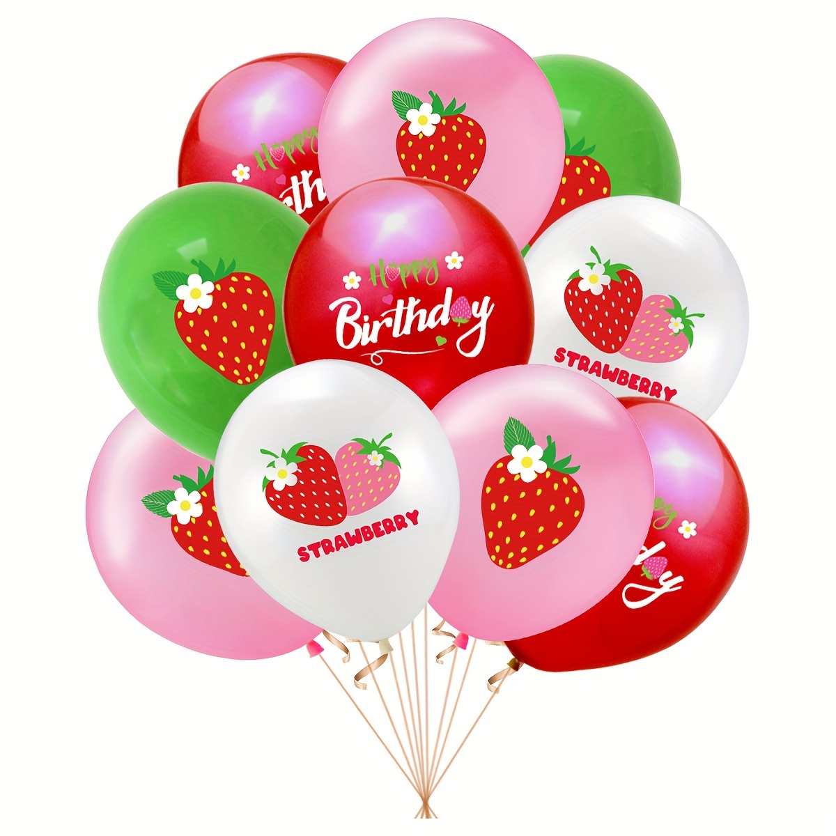 3 Pcs Strawberry One Balloon Boxes Red One Strawberry Balloon Boxes with  Cute Strawberry Printed for Girl Boy Strawberry Themed Baby Shower First