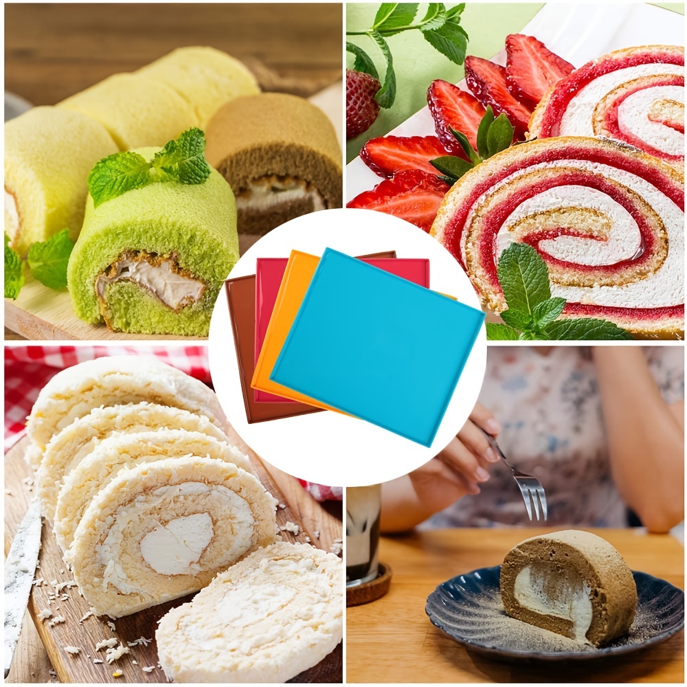 Silicone Swiss Roll Cake Mats Silicone Baking Mat Jelly Roll - Temu