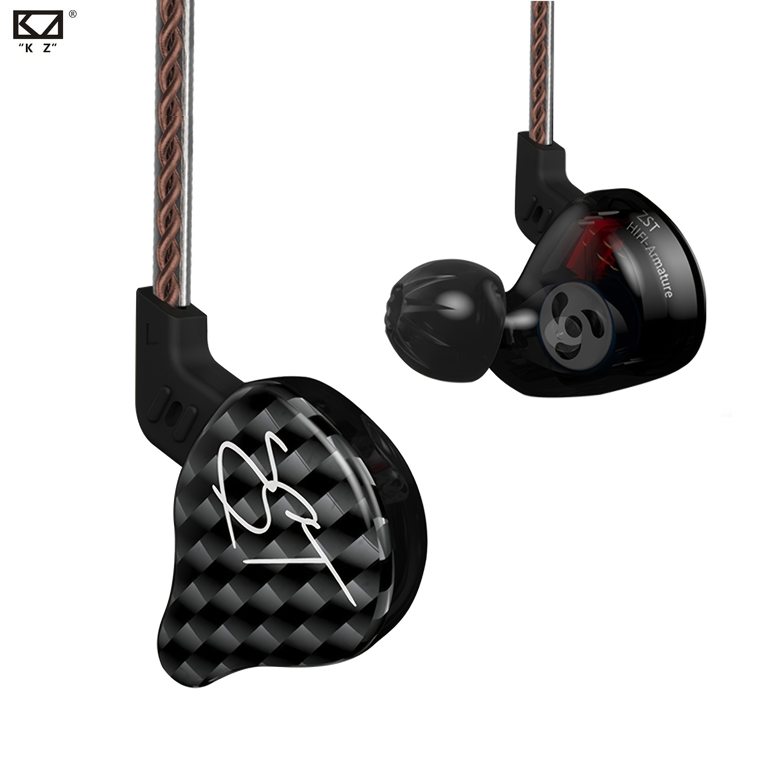 Kz Zs10 Pro 4ba + 1dd In ear Headphones Hifi Clear Bass - Temu