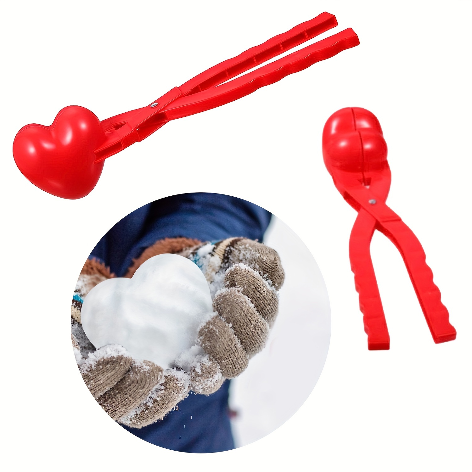 Cheers US Snowball Maker Snow Ball Toys Games with Handle for Kids Outdoor Indoor  Winter Snowball Fight Maker Tool Clip 