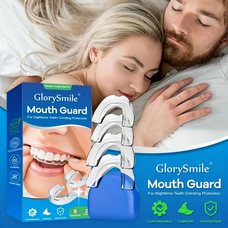 8pcs Mouth Guard For Grinding Teeth, Mouth Guard For Clenching Teeth At  Night, Comes In 2 Sizes