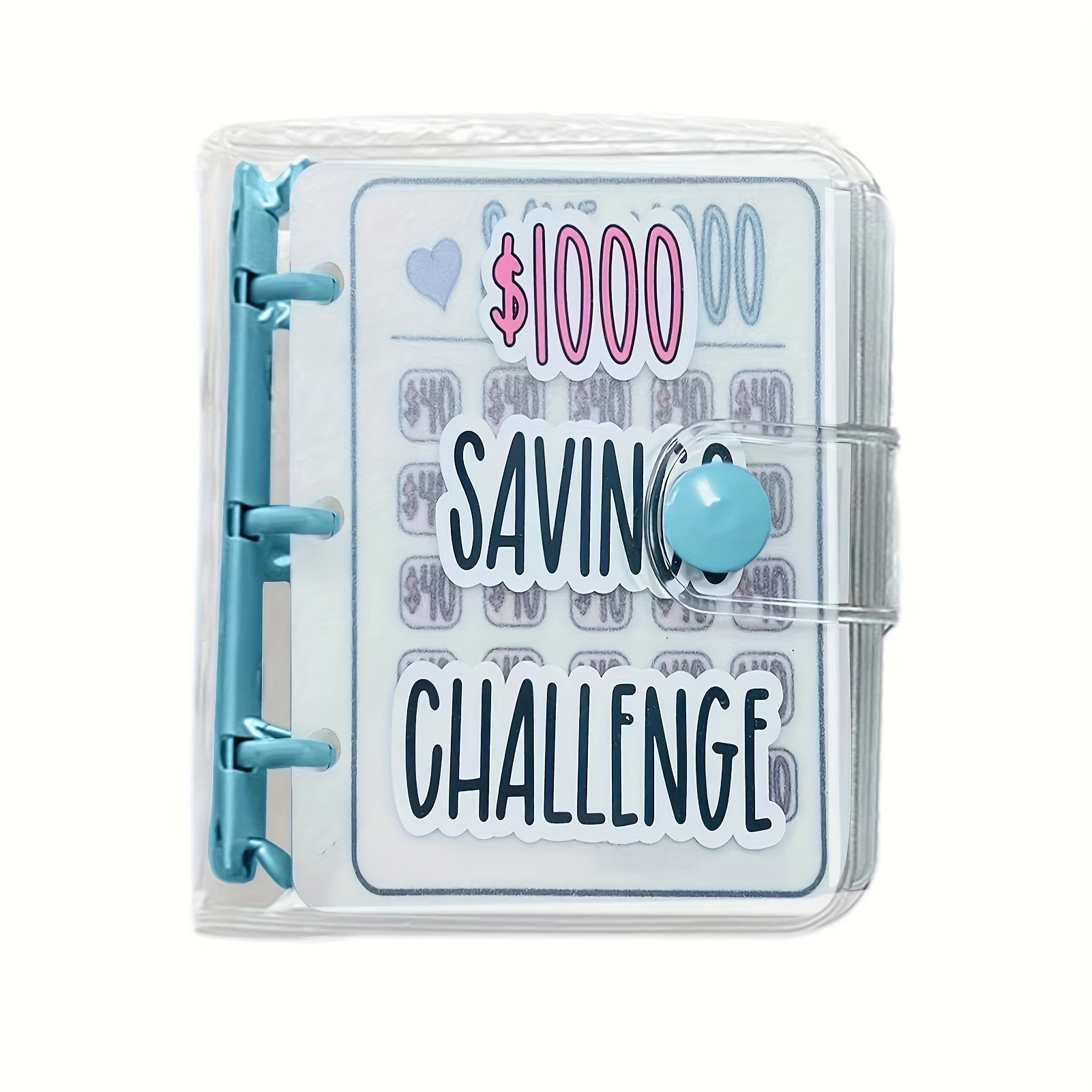  Carpeta de desafío de 100 sobres, hojas de desafíos de ahorro,  forma fácil y divertida de ahorrar $5,050, carpeta de presupuesto con  sobres de efectivo, carpeta de desafíos de ahorro, planificador