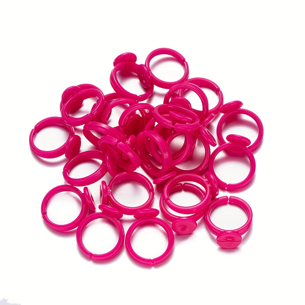 Plastic Rings Cabochon Base Blank For Diy Jewelry Making - Temu