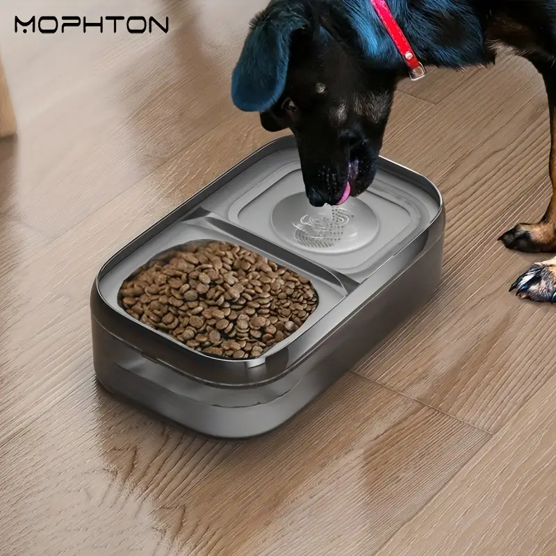 Mophton Elevated Dog Water Dispenser With Food Bowl 1 Dog - Temu