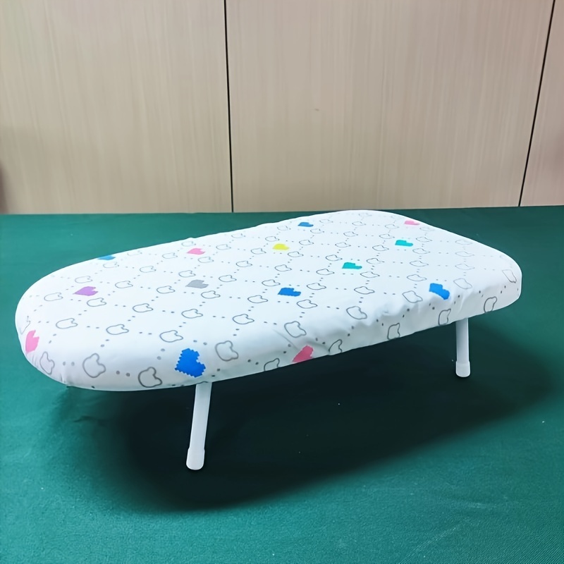 Mini Ironing Board Small Pure Cotton Ironing Board Foldable Sleeve Cuffs  Collars Ironing Table For Home Travel Use (fashion checkered)