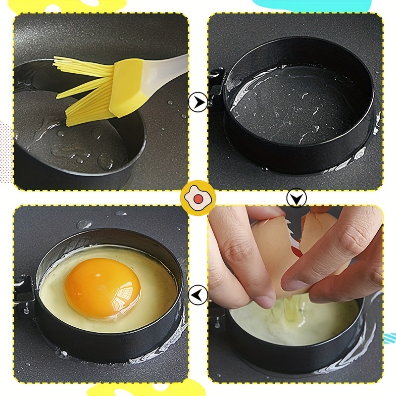 Silicone Egg Ring Egg Mold Egg Ring Molds Fried Egg Mold Diy - Temu