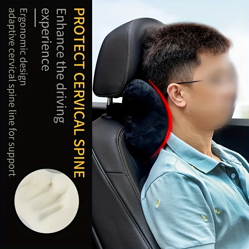 Really Cozy Car Headrest Pillow, Car Neck Pillow for Driving with  Adjustable Strap, 100% Memory Foam and Breathable Removable Cover,  Ergonomic Design