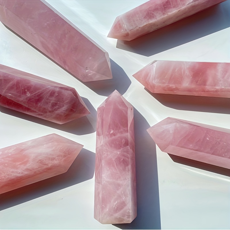 Rose Quartz Natural Healing Crystal Tower