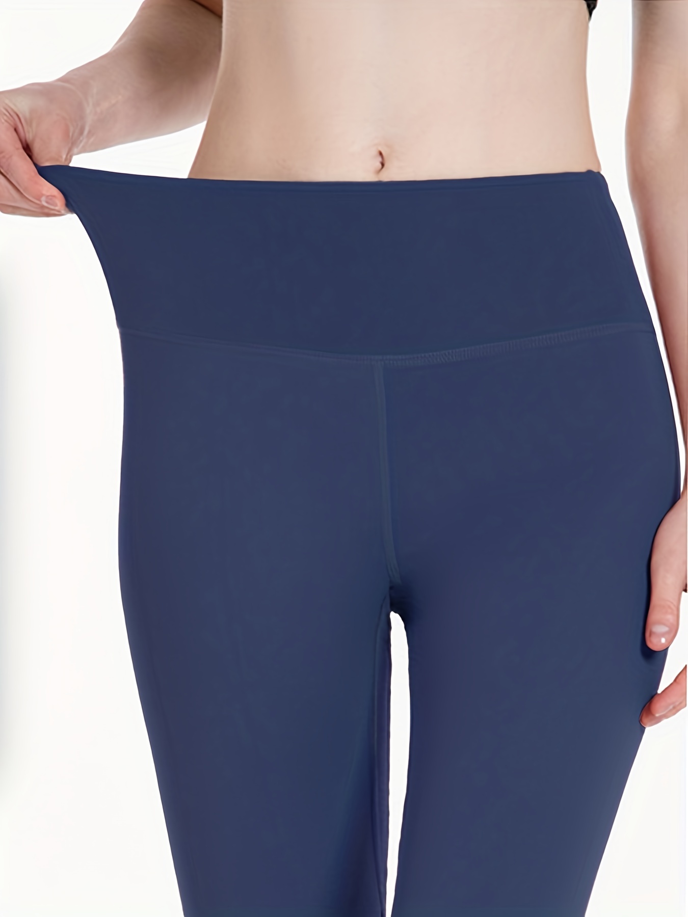 PHISOCKAT High Waist Capris Yoga Pants with Pockets, Tummy Control Workout  4 Way Stretch Capris Yoga Leggings (Capris Blue, Small): Buy Online at Best  Price in UAE 