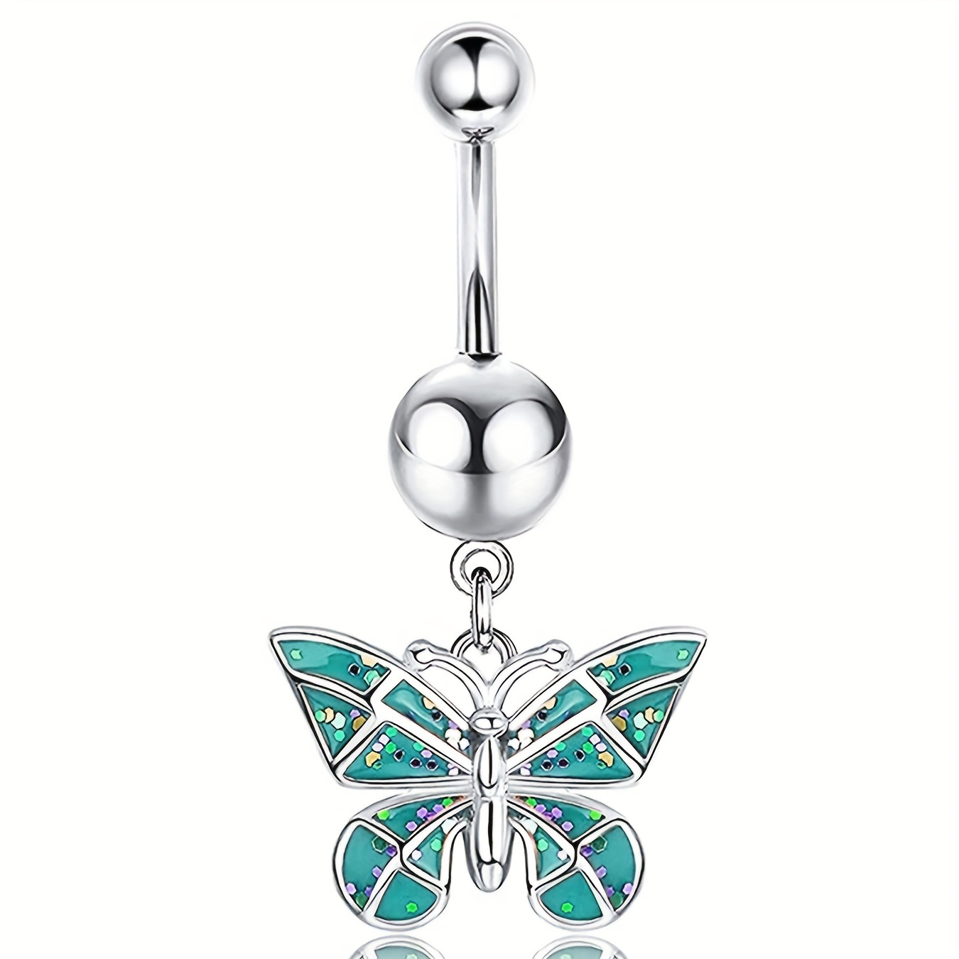 Butterfly belly deals button ring