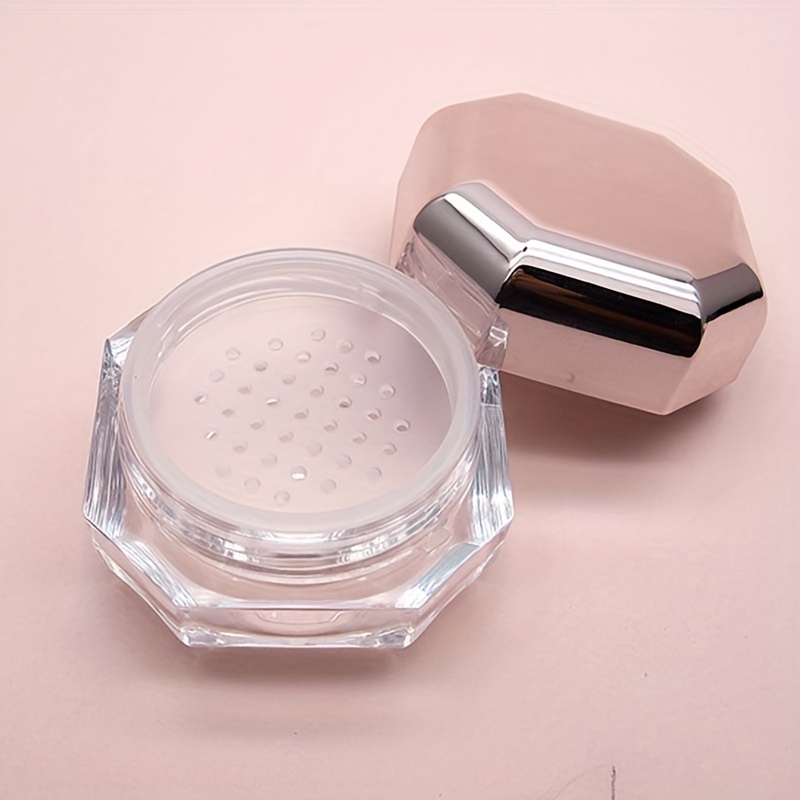 Refillable Makeup Powder Box, Container, Portable Makeup Powder Container  With Puff, Sifter Lids, Powder Container For Home, Travel, Travel Essential  - Temu