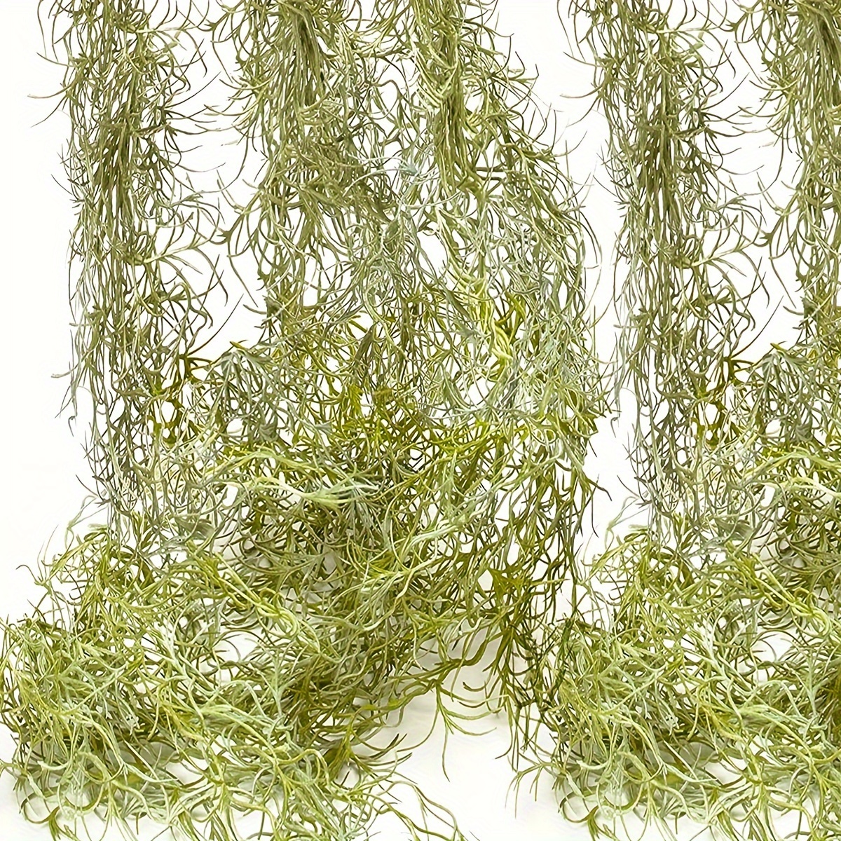 

4pcs, Artificial Spanish Moss, Fake Moss Hanging Vines & Moss For Plants - Artificial Succulent Plants Living Room Bedroom Wall Door Indoor Decorations Artificial Greenery Plant Home Decor