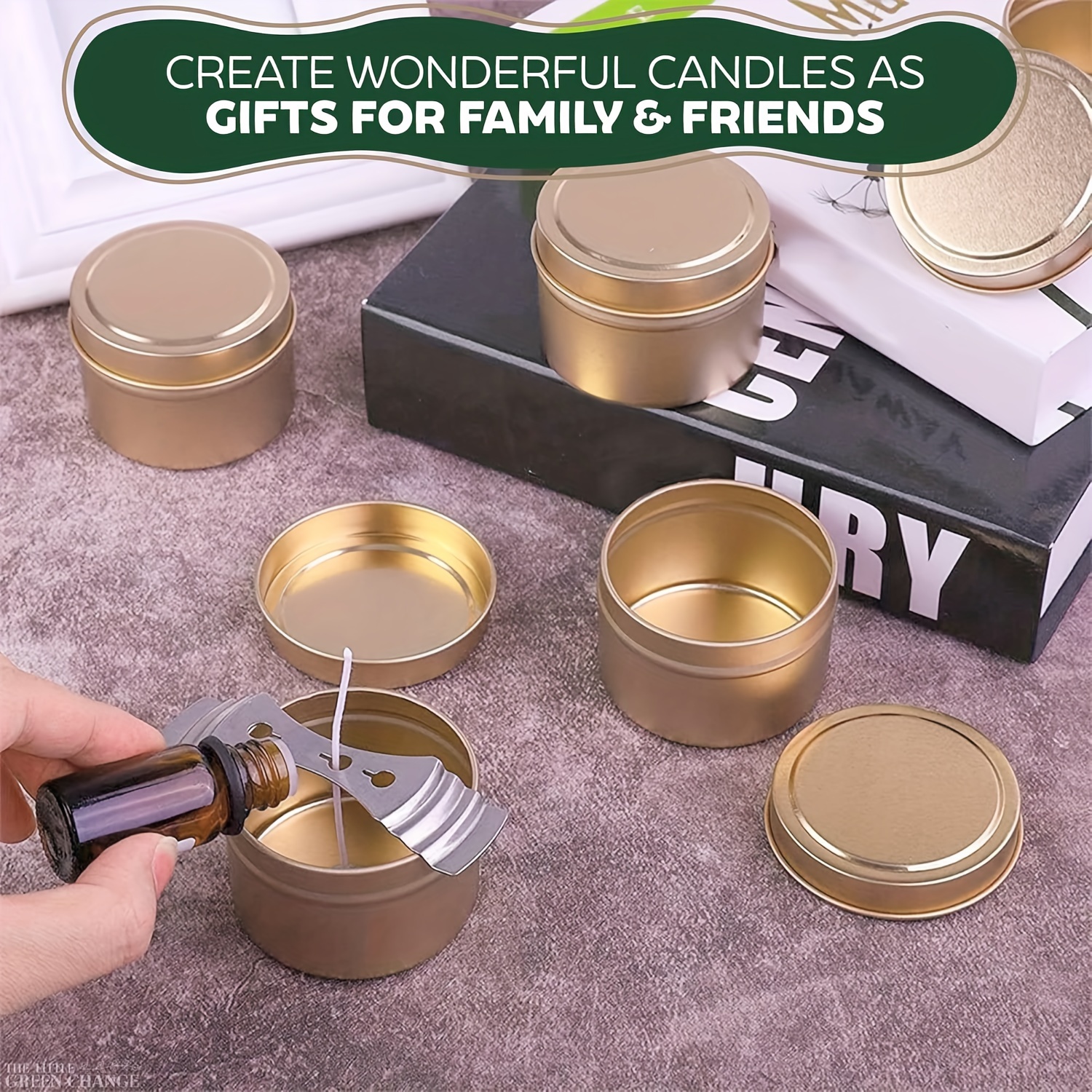 Metal Candle Vessels with Lids (12pcs) - Life Changing Products