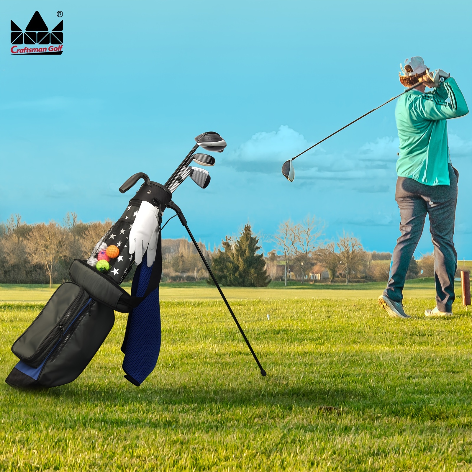 Craftsman Golf Bag w/ Stand for Driving Range & Par 3 Course