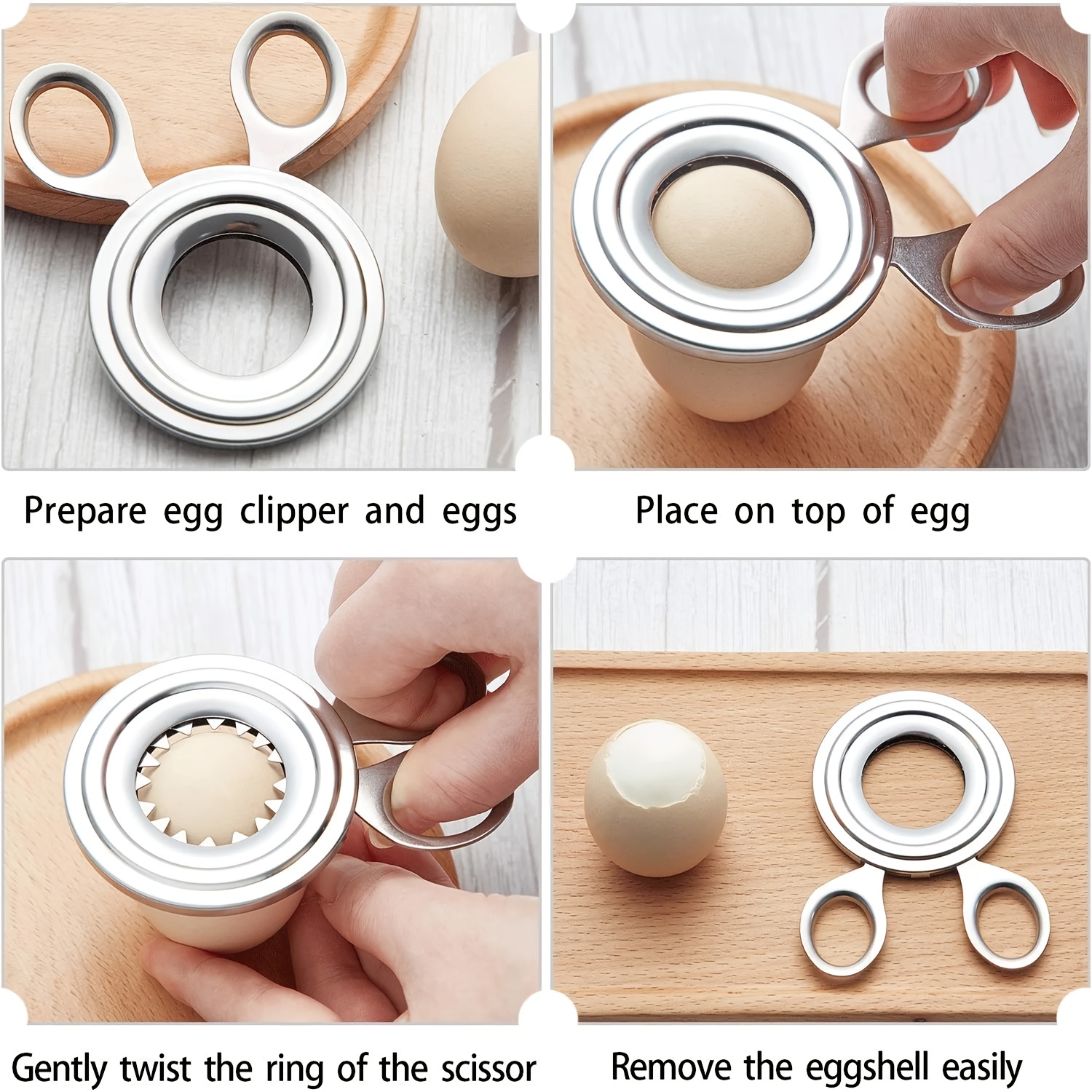 Stainless Steel Eggshell Topper Cutter - Temu