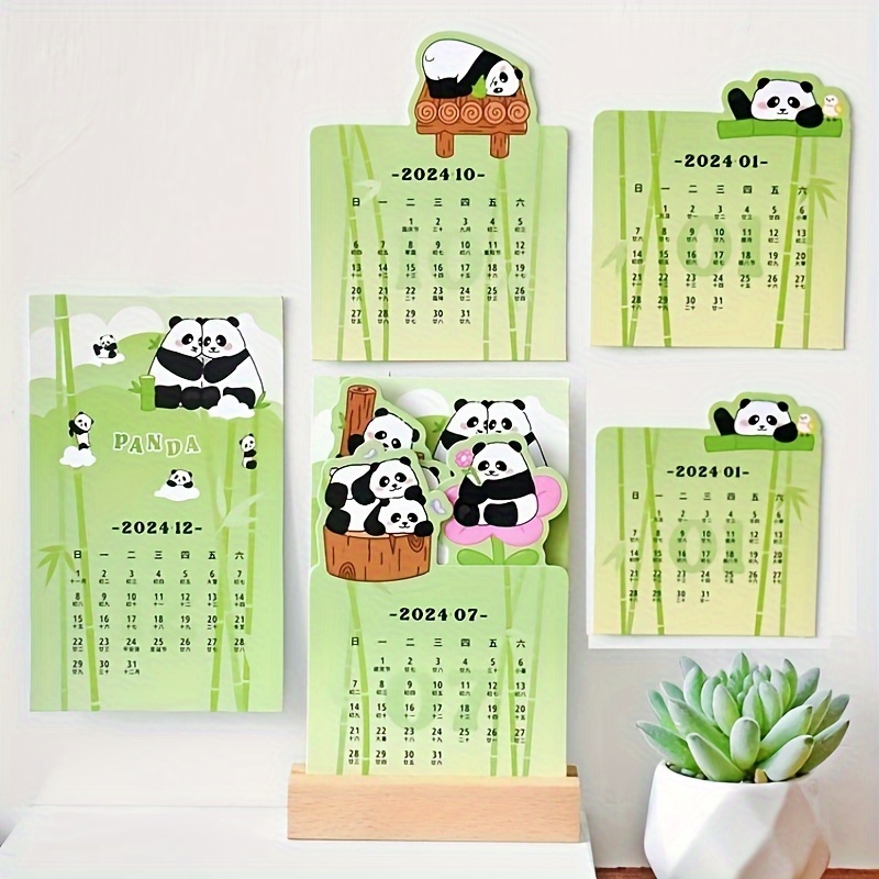 2024 Panda Desk Calendar Desktop Calendar Self-discipline Punching Notepad  Planner Monthly Calendar - Temu United Kingdom