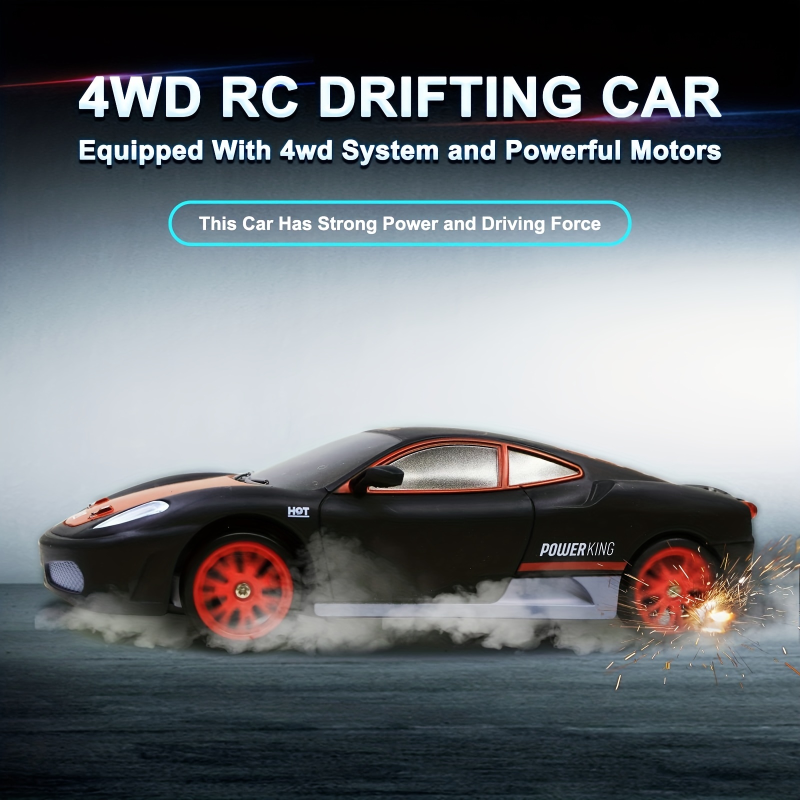Drift Car, Auto RC Drift 1:24 2.4GHz 4WD SILVER