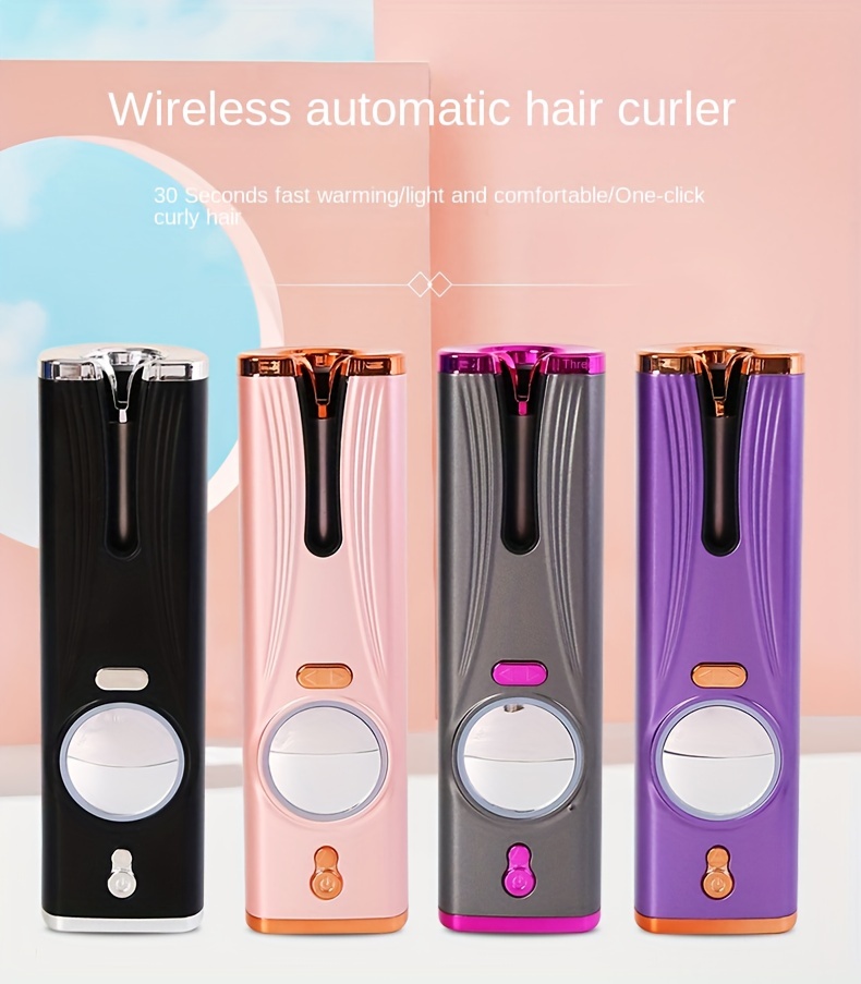 Wireless automatic outlet curling iron