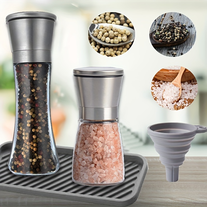Salt And Pepper Grinder 2 in 1 Stainless Steel Salt And - Temu