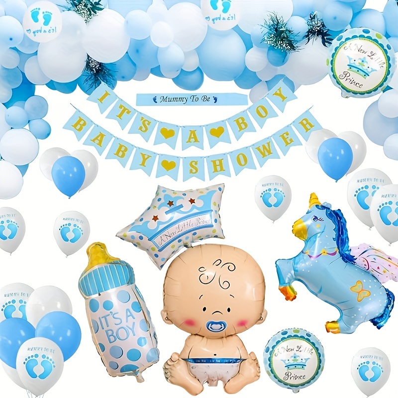 Background Birthday Party Child Baby Shower Houses Gift Cartoon