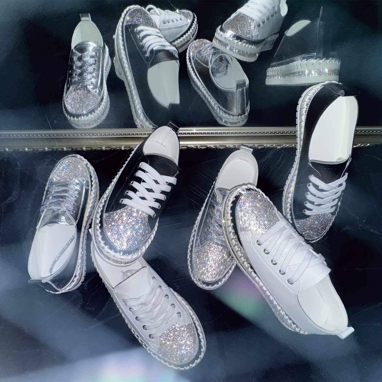 Women's sneakers with on sale rhinestones