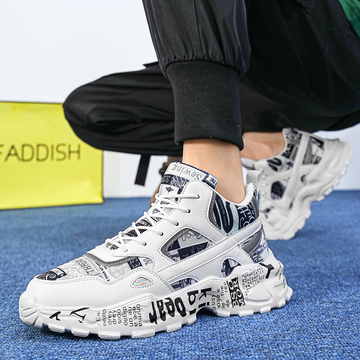 women's white graffiti sneakers casual low top - Temu
