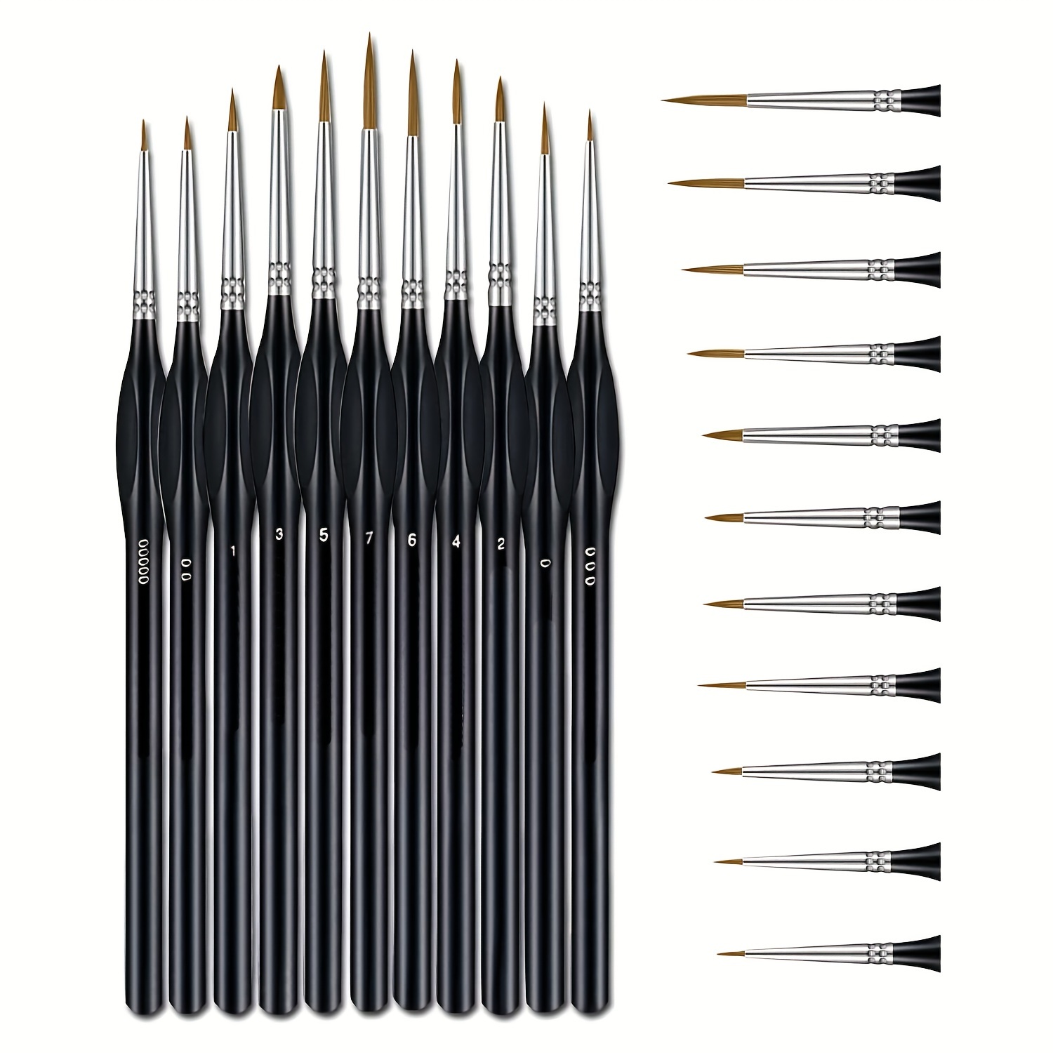 Fine Detail Paint Brush Set - 7 Pieces Miniature Brushes for Watercolor,  Acrylic Painting, Models, Airplane Kits