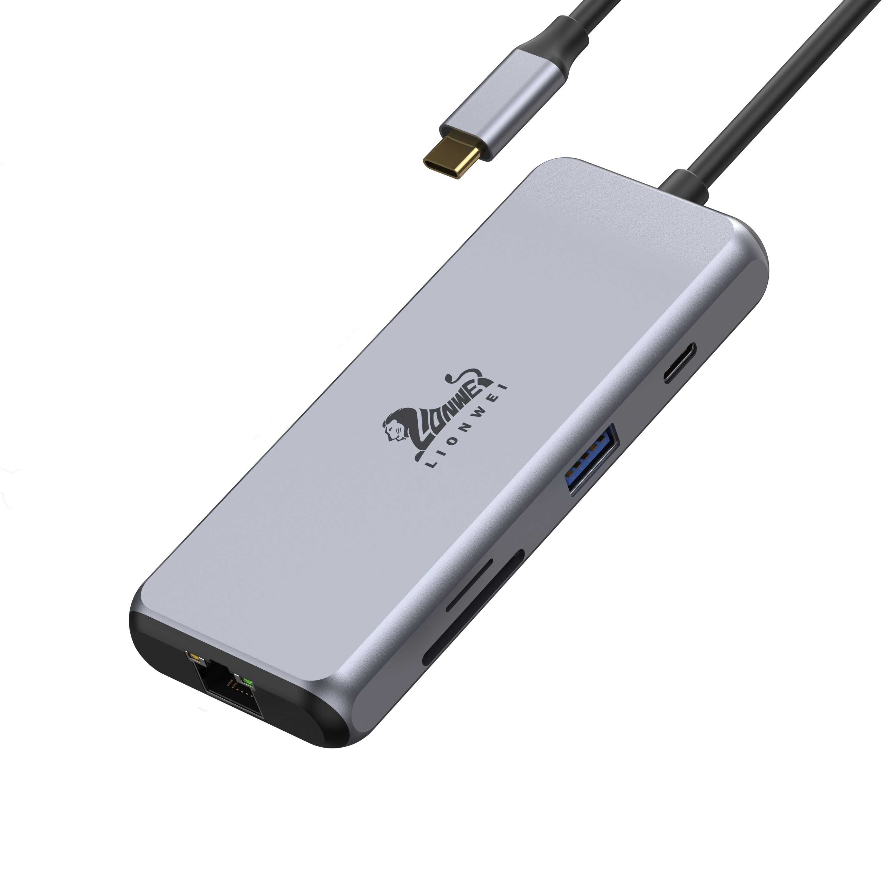 LIONWEI Estación de acoplamiento Dual 4K @60Hz HDMI, 9 en 1 USB C Hub  Monitores duales con USB C 3.0, 2 USB A, puerto PD, SD/TF, Gigabit  Ethernet