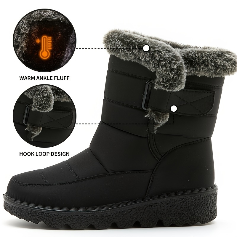 SILENTCARE Men's Warm Snow Boots, Fur Lined Waterproof Winter Shoes,  Anti-Slip Lightweight Ankle Boot, Black, 8 : : Clothing, Shoes &  Accessories