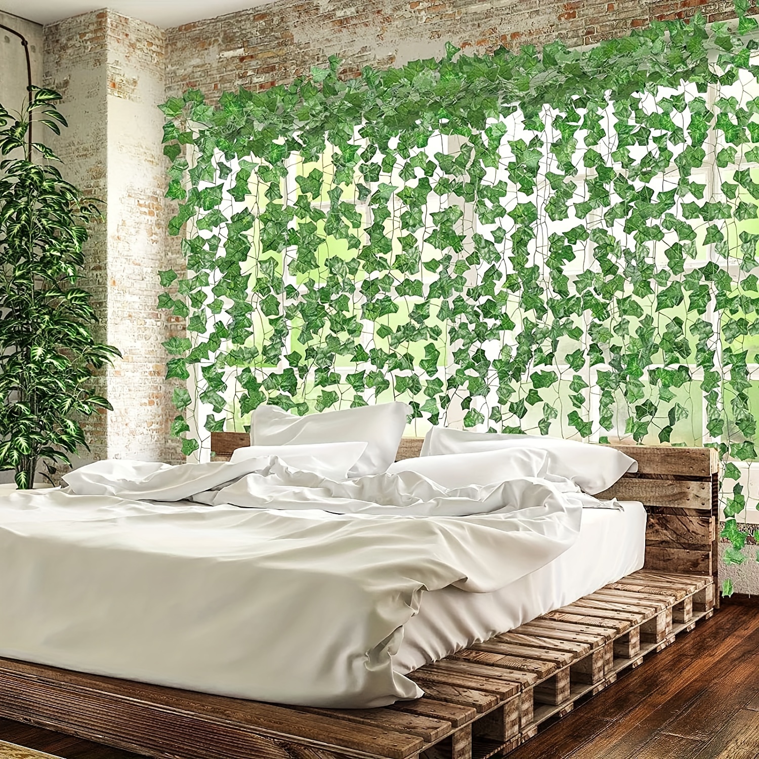 Cute House Fake Vines for Room Decor - 12 Pack Ivy Vines for Bedroom  Artificial Ivy Garland for Wall Decor