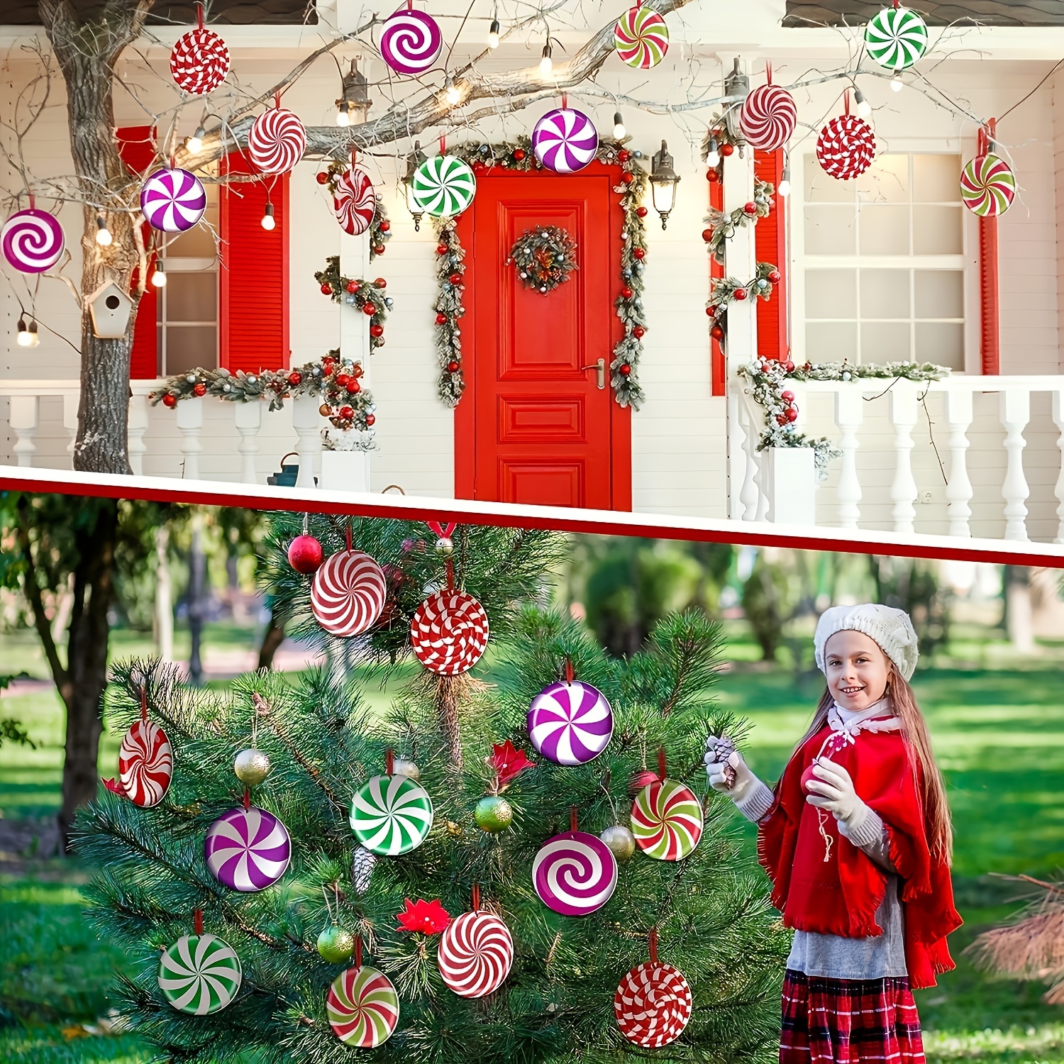 Candy Christmas Decorations Outdoor Peppermint Xmas Yard - Temu