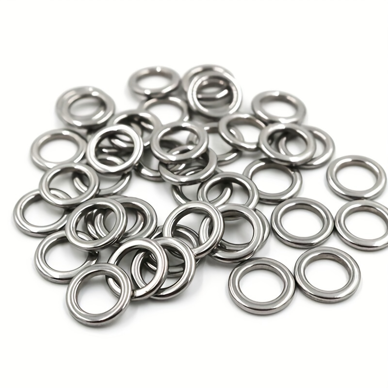 Secure and Stable Fishing Snap Rings for Lure Connection 50/100Pc Pack