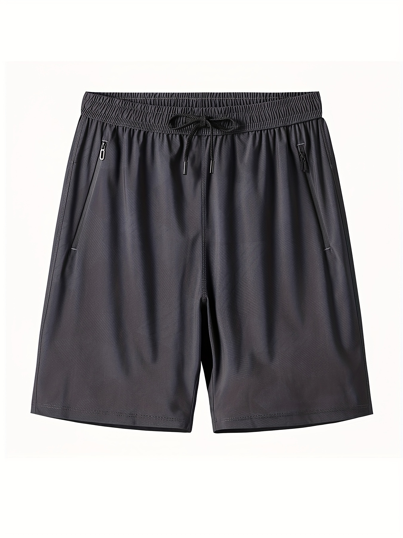 Solid Elastic Drawstring Pocket Shorts - Temu