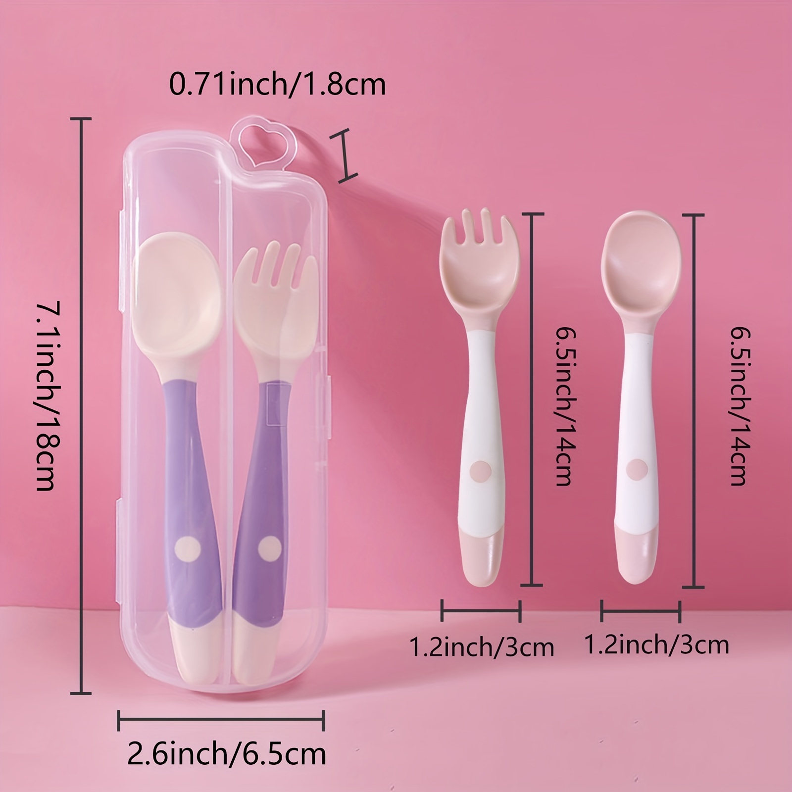 Toddler Utensils With Travel Case, Baby Spoon And Fork Set For Self-feeding  Learning Bendable Handle Silverware For Kids,christmas Halloween  Thanksgiving Gift - Temu
