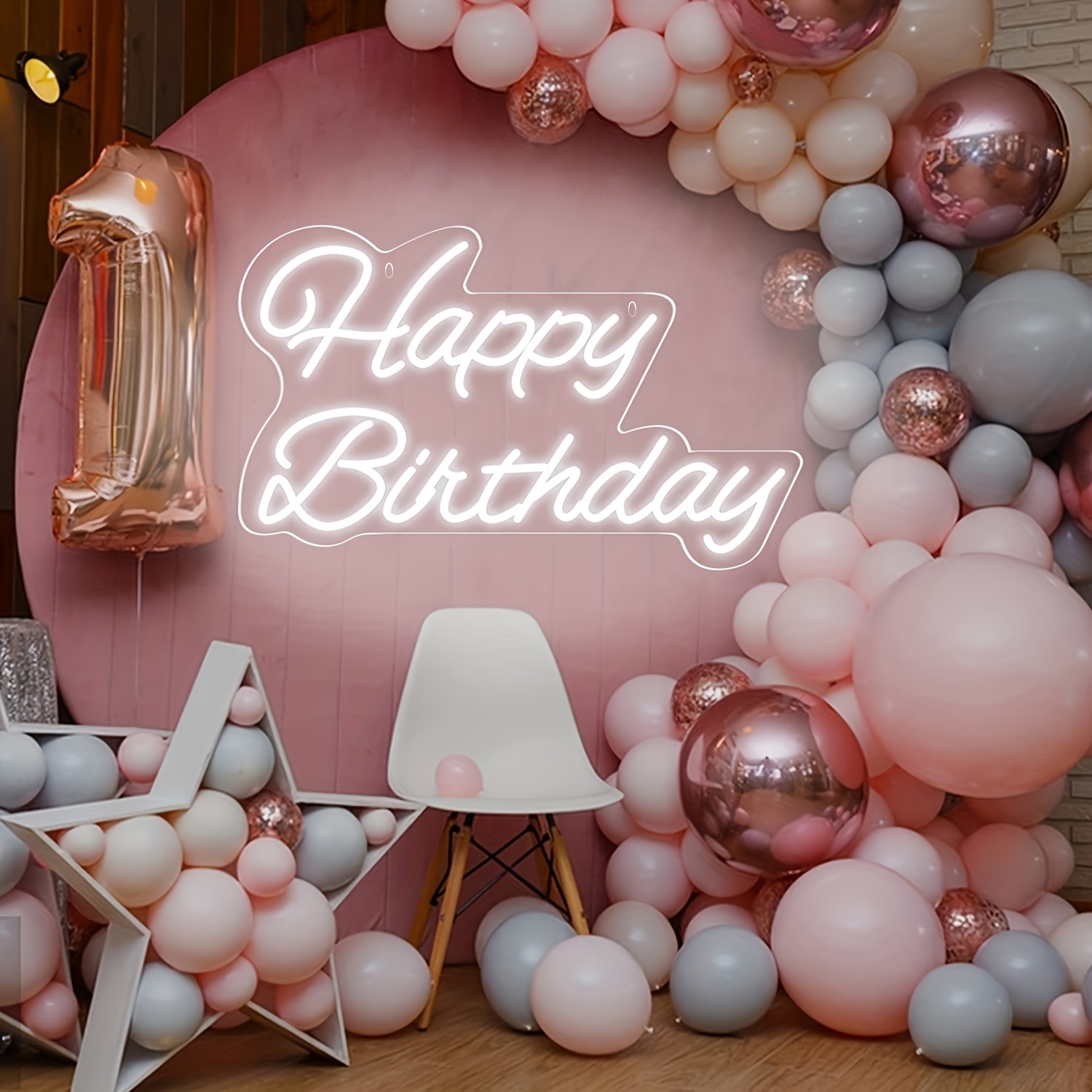 Light Birthday Party A Reusable Led Neon Sign / Switch - Temu