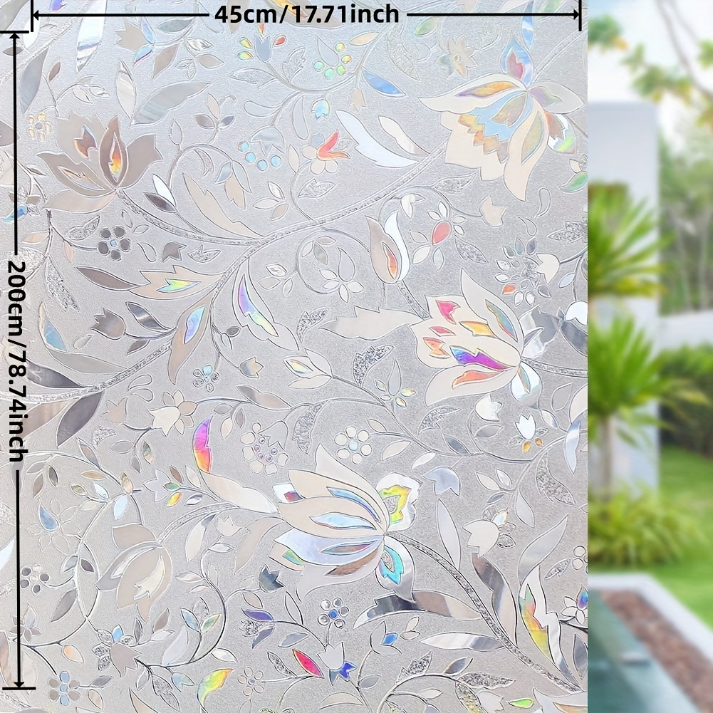 Static Cling Privacy Frosted Stained Glass Window Film Stickers Home  Decoration