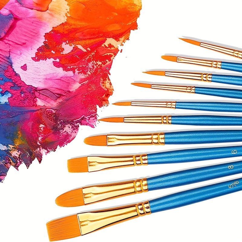 Basics Paint Brush Set Watercolor Brushes Painting Brush - Temu