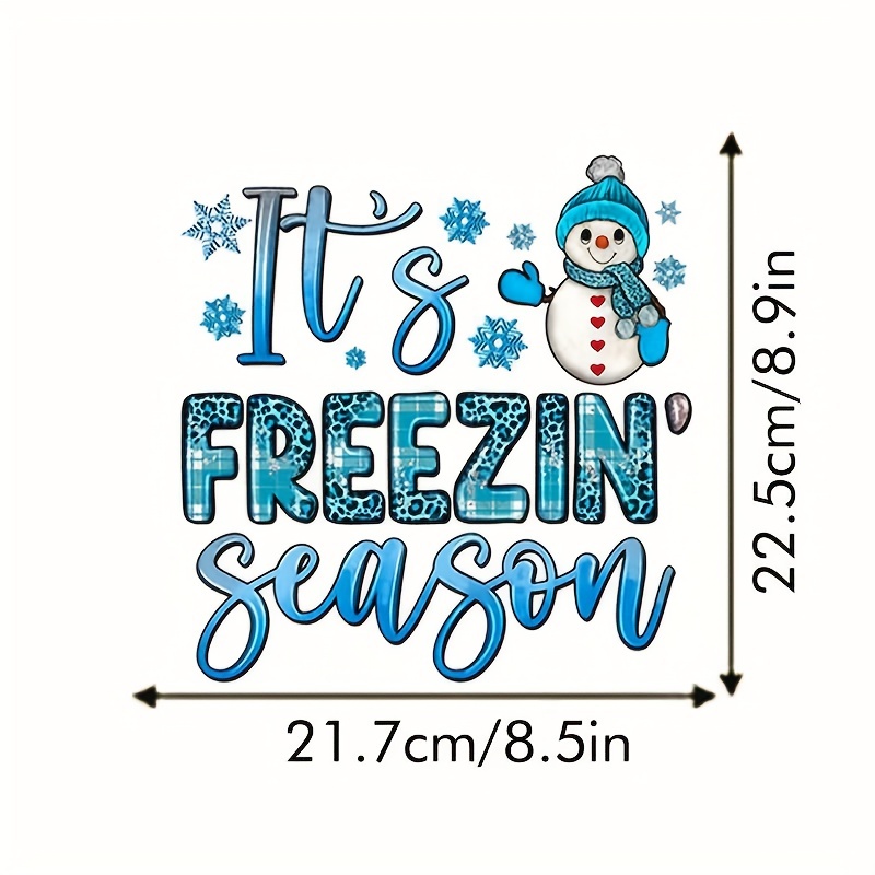 Winter Theme Iron On Decals For T Shirts Blue Iron On - Temu