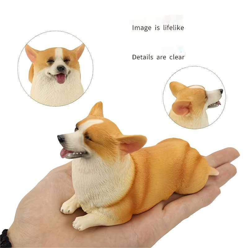 Simulation Animal Model Figure Doll Girls Boys Toy Cute Corgi