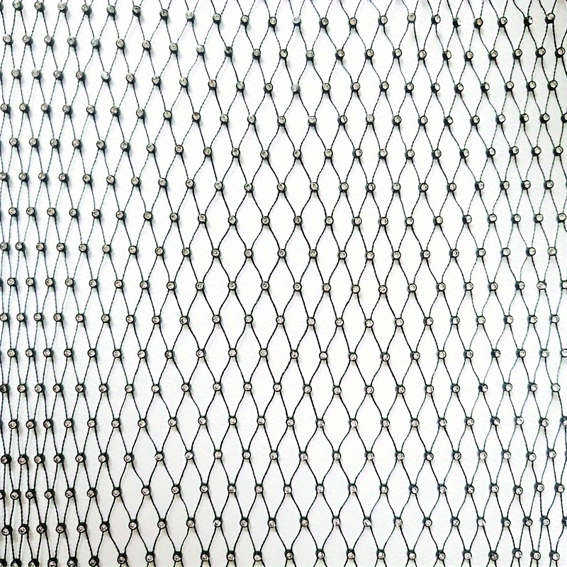 Shiny Stretch Rhinestone Mesh Clear Crystal Fishnet Fabric - Temu Canada