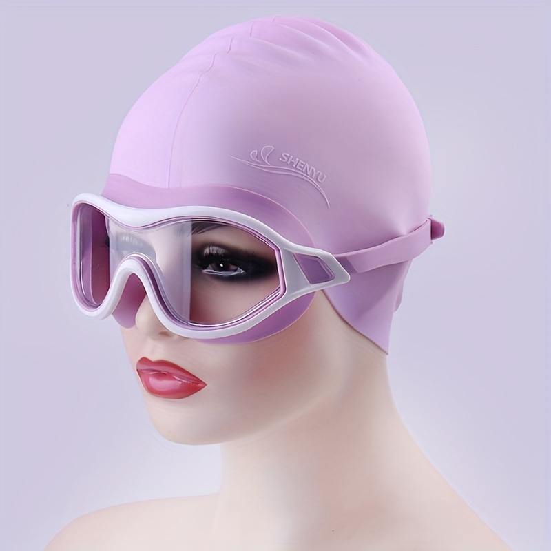 

1pc Swimming Set - Uv Waterproof Anti Fog Swimwear Adjustable Swimming Goggles Sports Eyewear, Stretchy Anti-leak Swim Cap Nose Clip Ear Plug