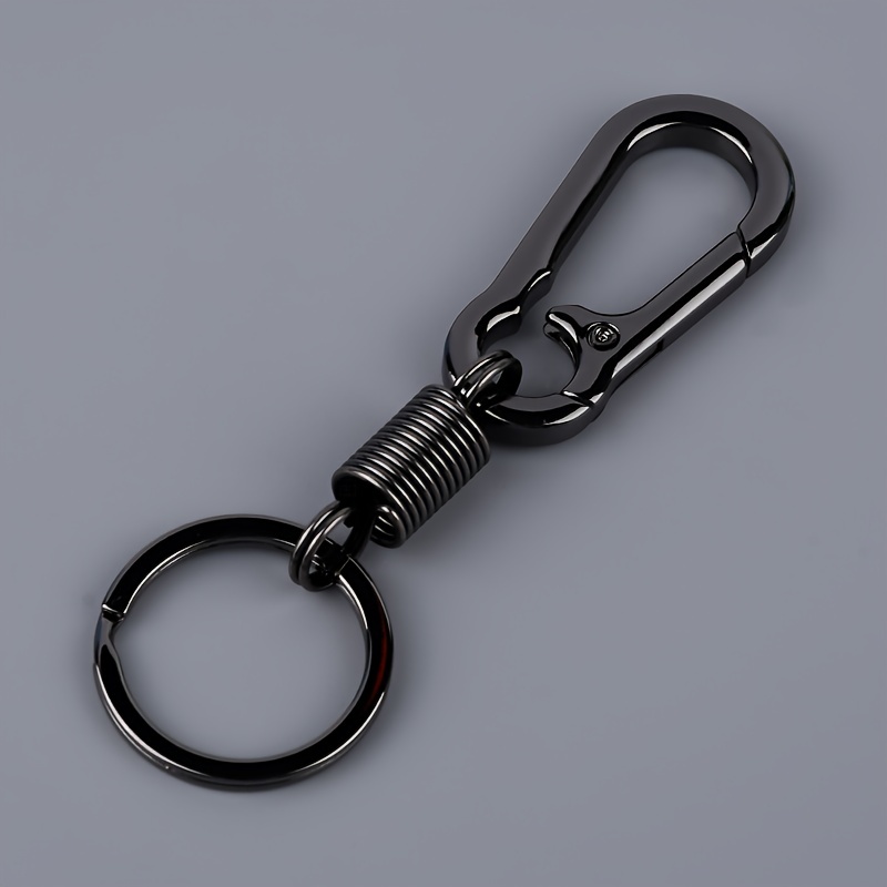 Spring Keychain Climbing Hook Keychain Simple Strong Carabiner Shape  Keychain
