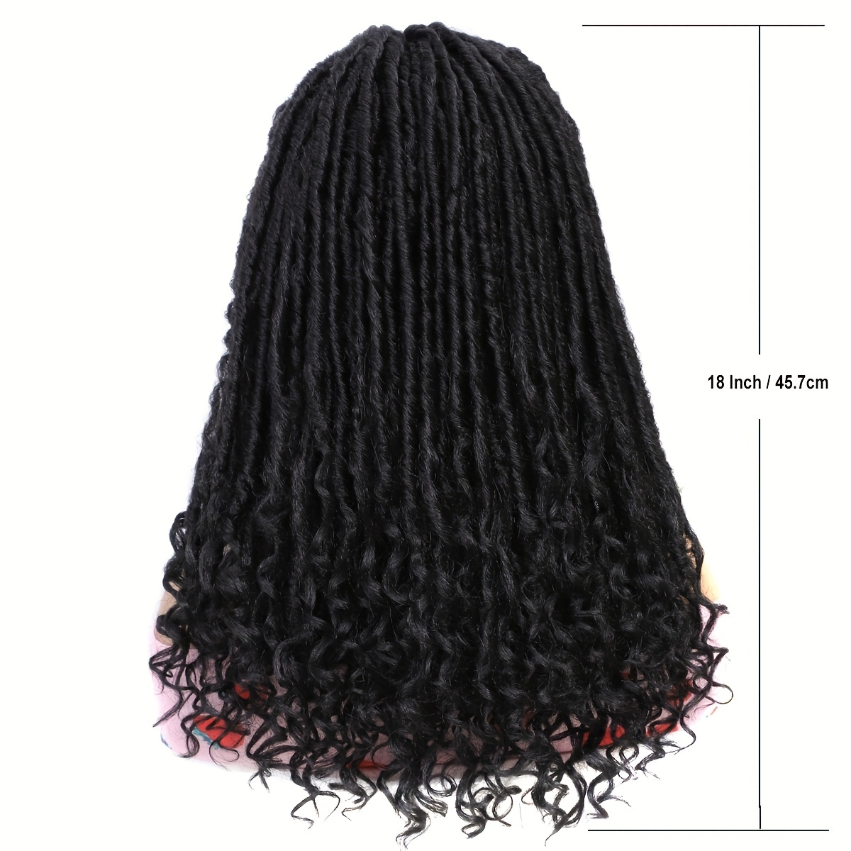 Synthétique Locs Doux Faux Long Noir Bandeau Dreadlock Perruque