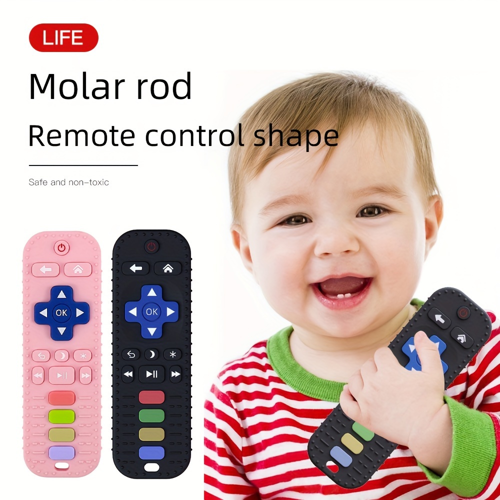 1pc baby remote control toy cute remote control shape bpa free teething toy details 0