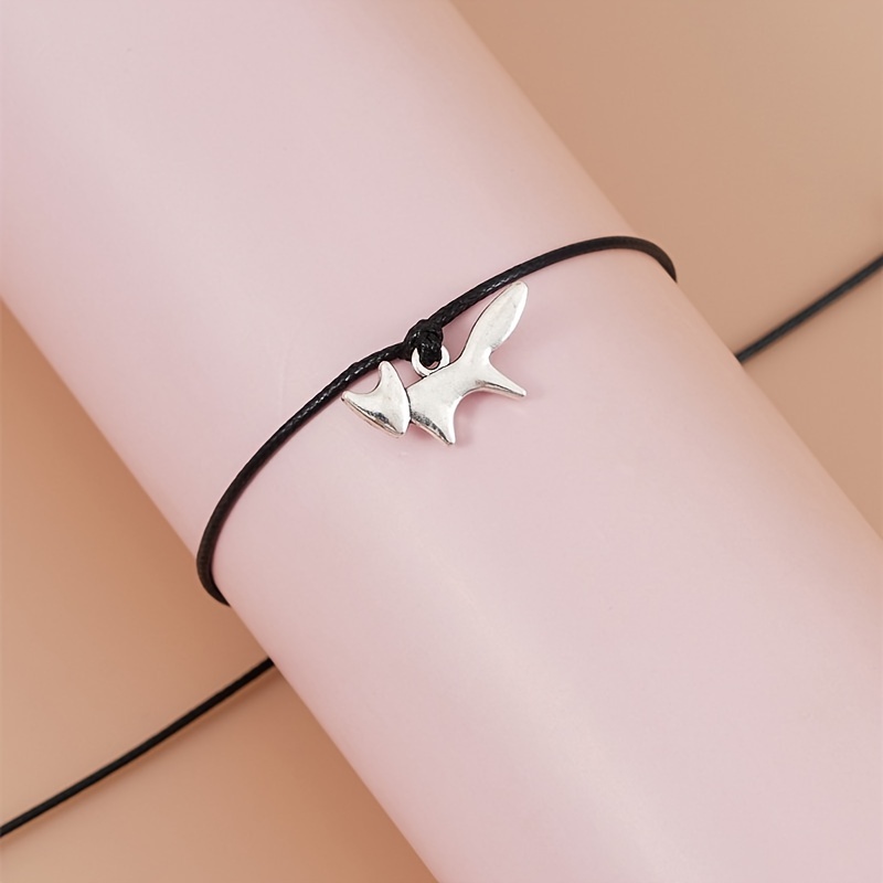 Dainty String Bracelet Fox Shape Pendant Simple Hand Jewelry