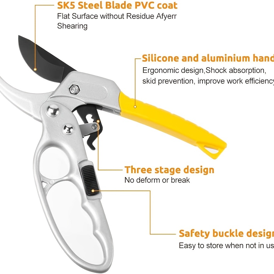  WHATOOK Pruning Shears for Gardening, Heavy Duty Hand