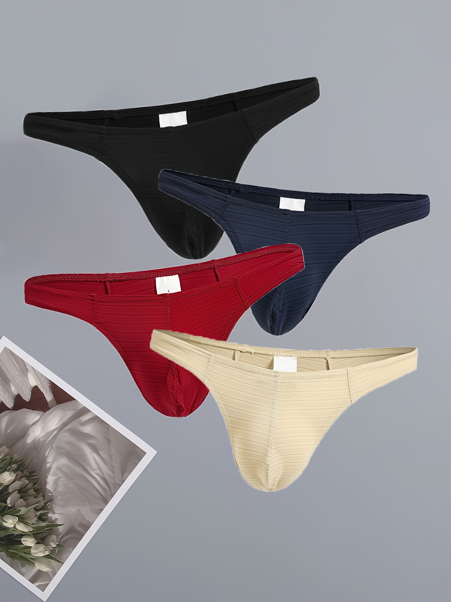 Mens Breathable Ice Silk Thongs Micro Cock Pouch Tanga G-strings