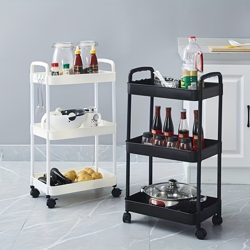 DlandHome Estante de pie para panadería, mesa de electrodomésticos, carrito  de cocina pequeño con ruedas, soporte para carrito de microondas, estante