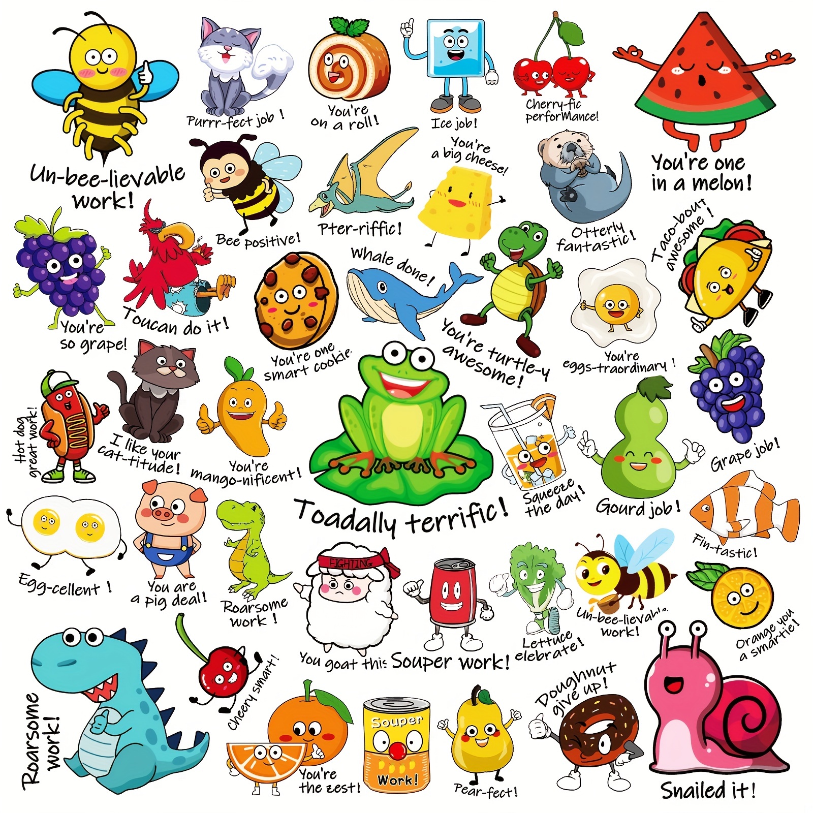 Punny Teacher Stickers Reward Motivational Stickers For - Temu