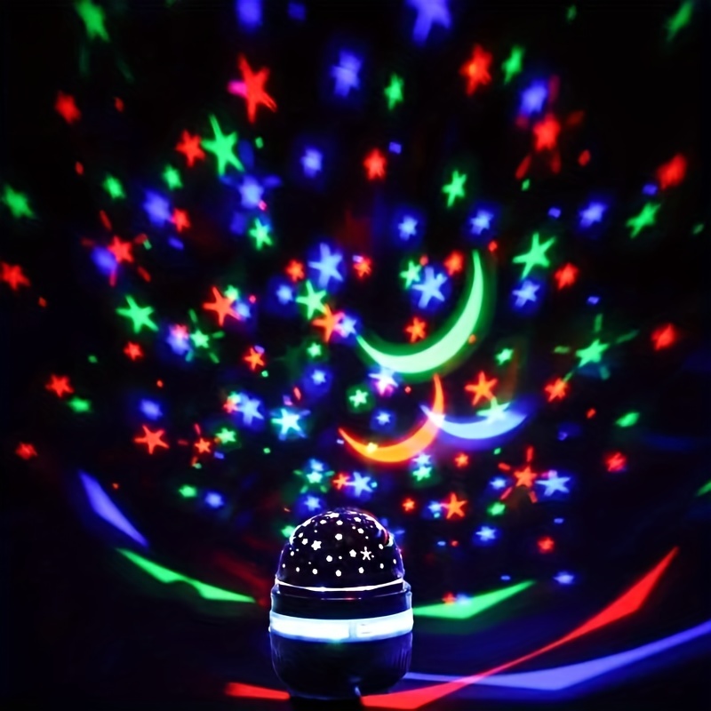 1pc Luz Nocturna Infantil Proyector De Luna Y Estrellas Con - Temu